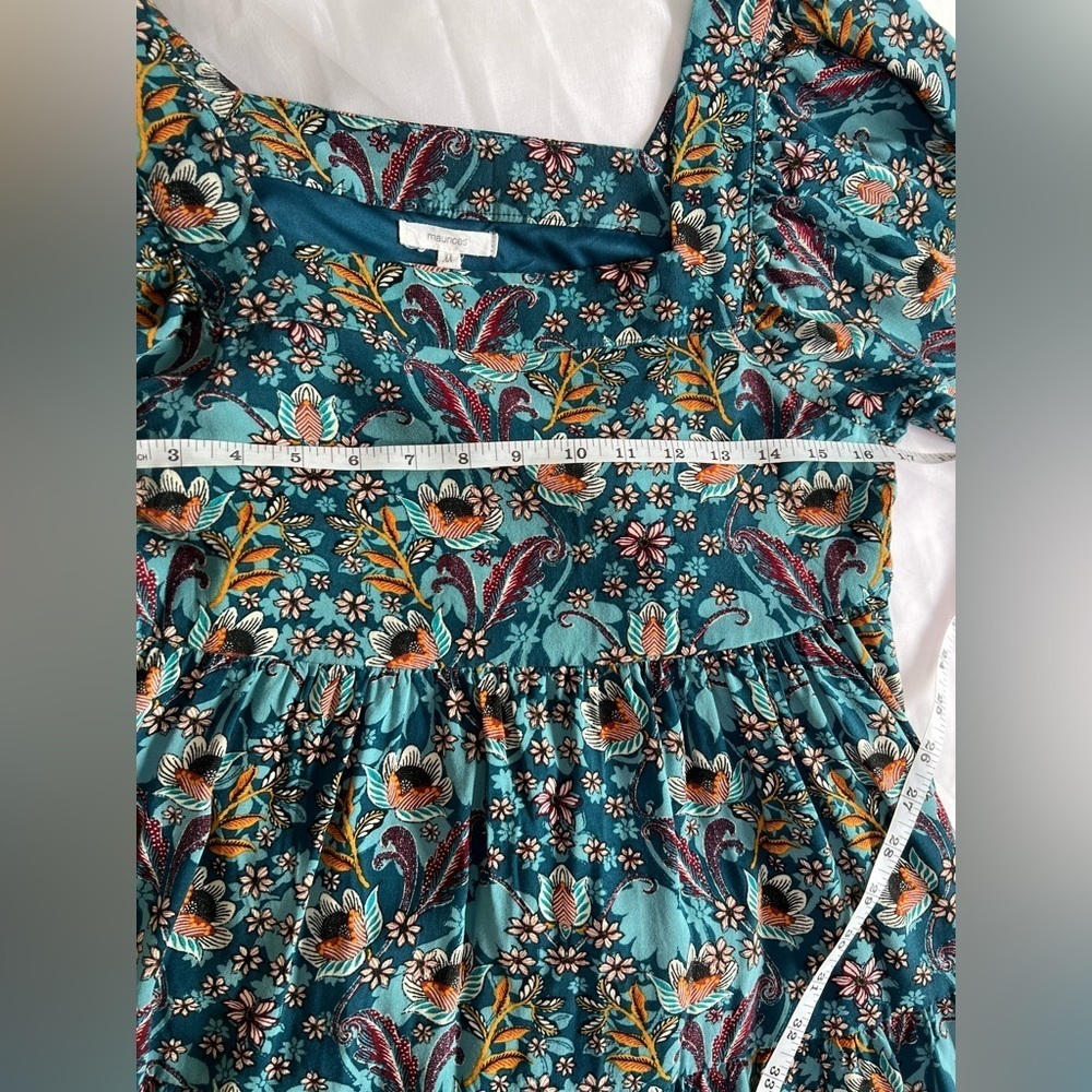 Maurice’s Floral Bohemian Babydoll Mini Dress Medium - Picture 10 of 12